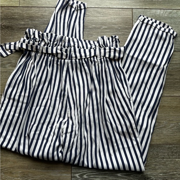 Mayoral Girls High Waist Paper‎ Boy Mayoral Navy Stripe Pleated Pants Size 14 - Picture 6 of 12